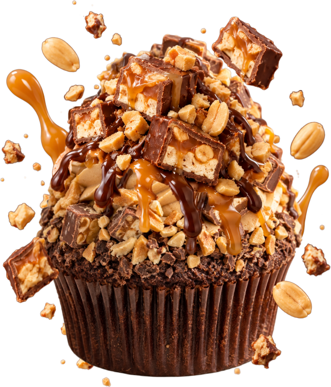 Snickers Loaded Cupcake